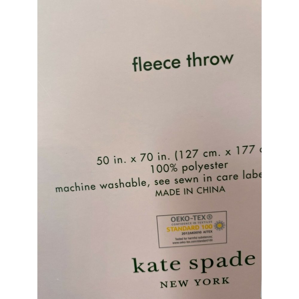 (Sold) Kate Spade Christmas Tree Plush Fleece Bla - Picture 6 of 6